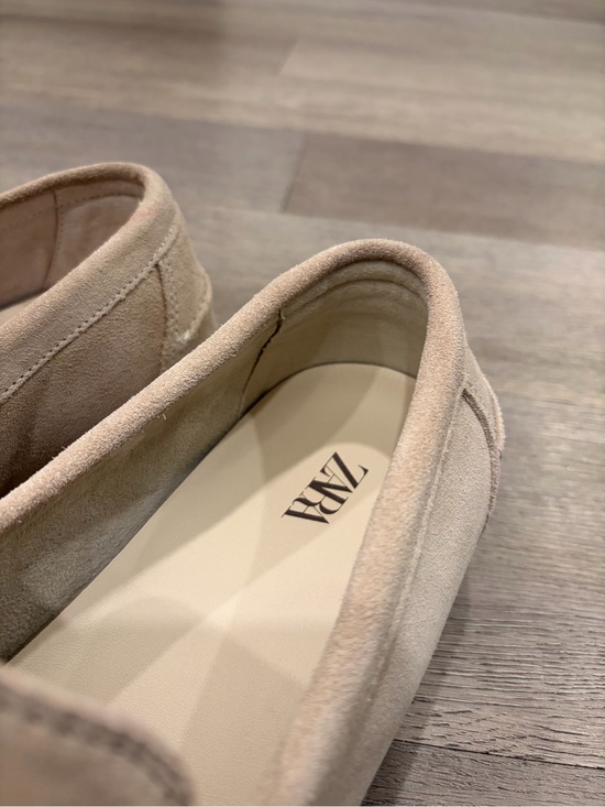 Men\'s Zara Suede Slip-On Loafers in Light Beige main image 4